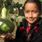 child and gourd