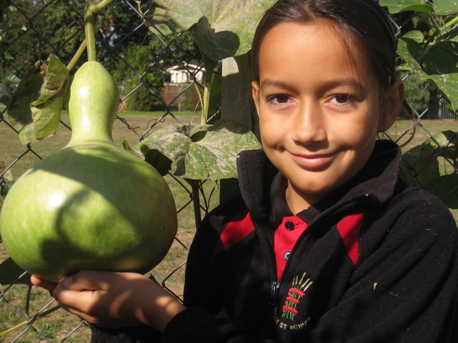 child and gourd