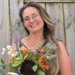 Minette Tonoli in her garden.