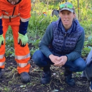 Coral Ramiro with other participants in the Earthworkers course