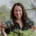 Monique Macfarlane with tomato seedlings - planting by the moon in NZ.