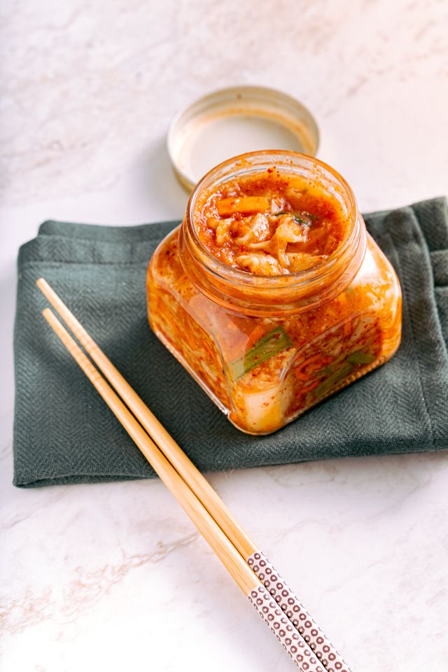 Jar of kimchi